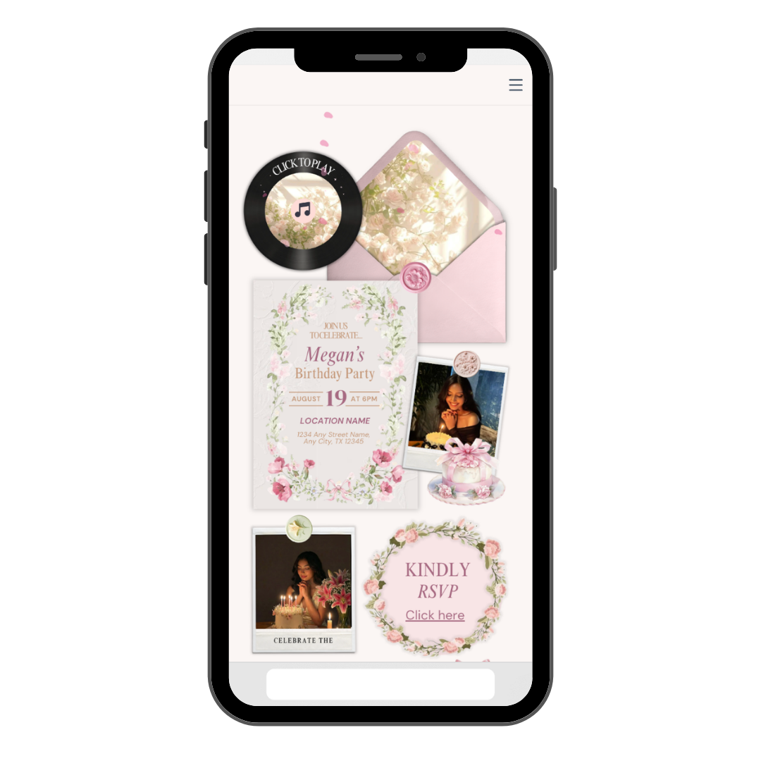 Floral Birthday Invite